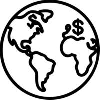 A creative representation of global currencies forming a world map on a plain white background with space for text captured with a static shot to emphasize global finance and inter vector
