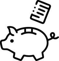 A floating piggy bank and a receipt gently spin in mid air isolated on a white background symbolizing savings and financial management vector