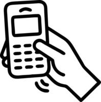 A modern payment terminal with a customers hand tapping a smartphone to make a contactless payment isolated on white vector
