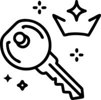 A key on white surface with holographic growth charts and community symbols floating above providing copy space vector