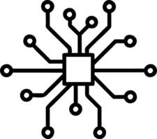 Abstract circuit board with bokeh lights representing technology and business connections vector