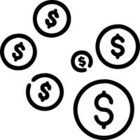 Abstract bokeh background with floating dollar signs vector