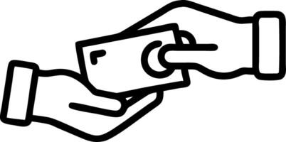 Abstract digital art of hands exchanging money with bokeh effects vector