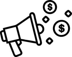Abstract digital art of a megaphone emitting currency symbols with bokeh effect vector