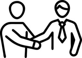 Abstract image of a businessman shaking hands with a client with bokeh lights vector