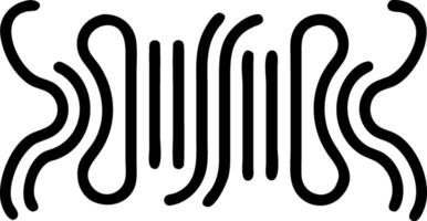 Abstract swirls forming a barcode vector