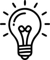 Abstract lightbulb with bokeh effect representing ideas and innovation in business vector