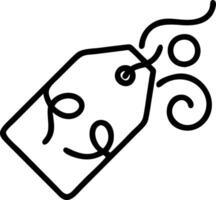 Abstract swirls forming a price tag vector