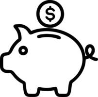 An elegant piggy bank and a golden coin on a glossy white surface with space for text captured with a soft focus to convey savings and financial growth vector