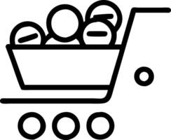 Abstract image of coins forming a shopping cart with bokeh effect vector