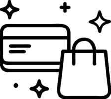 Bokeh abstract with holographic credit card and shopping bag vector
