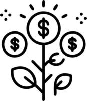 Bokeh lights with floating financial symbols vector