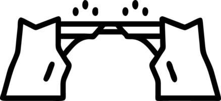Bridge and gap icons representing overcoming business challenges vector