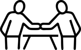 Business handshake over a glossy table with copy space vector