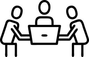Business team analyzing data on a glossy background with copy space vector