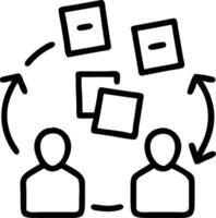 Business team brainstorming on plain white background with copy space vector