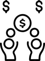 Business team reaching for floating currency symbols with bokeh background vector