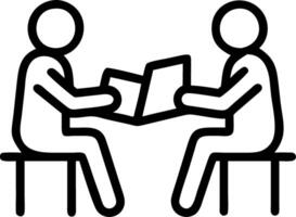 Business partners reviewing documents in a park vector