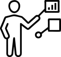 Businessman using holographic interface on plain white background vector
