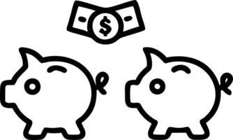 Cartoon piggy banks and dollar bills illustrated in a repeating tile layout placed on a white background to symbolize personal finance and budgeting vector