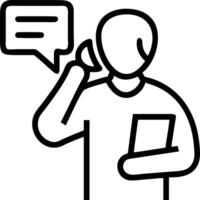 Candid business leader speaking on the phone while reviewing reports vector