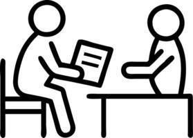 Candid business leader reviewing documents with a team member vector