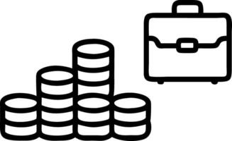 Cartoon style stacks of coins and briefcases arranged in a repeating tile with a plain white background symbolizing wealth and business success vector