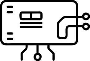 Close up of a futuristic business card with embedded LED display vector