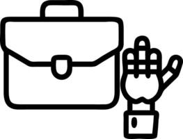 Close up of a futuristic glowing briefcase representing financial leadership vector