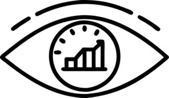 Close up of a marketing executives eye reflecting financial data holograms vector