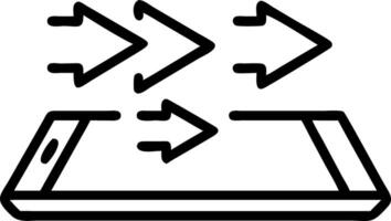Close up of holographic decision making arrows on a modern device vector