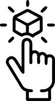 Close up of fingers tapping a holographic buy button for online investment vector