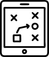 Close up of holographic business planning tools and compliance symbols on a laptop vector