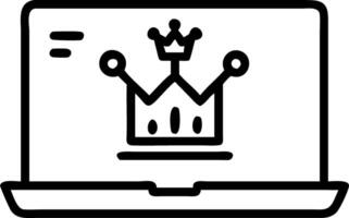 Close up of holographic leadership crowns and financial charts on a tablet vector