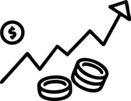 Coins and a graph chart float in a diagonal mid air arrangement symbolizing financial growth and investment opportunities isolated on a clean white background vector