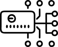 Digital art of a credit card transforming into binary code with bokeh effect vector