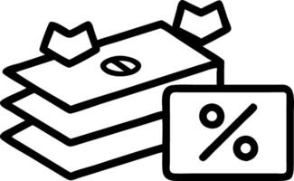 Floating currency stack with discount tags and promotional ribbons vector