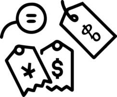 Financial report with currency symbols and discount tags in soft abstract background vector