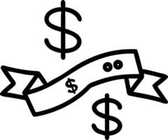 Floating currency symbols with promotional ribbons and tags vector