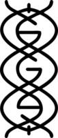DNA helix made of intertwining dollar signs vector