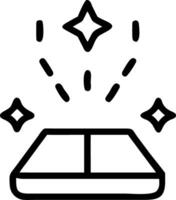 Glossy white background with floating holographic scales icon and empty space vector