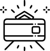 Holographic credit card in high tech store vector