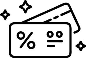 Holographic credit card with glowing discount numbers and copy space vector