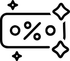 Holographic percentage symbol floating above a glowing credit card with copy space vector