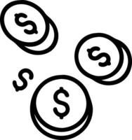 Image of floating golden coins and bills symbolizing wealth isolated on white background vector