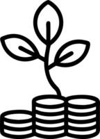 Levitating tree and money symbolizing sustainable finance vector