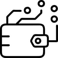Macro image of a futuristic wallet displaying digital currencies vector