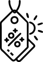 Macro image of a glowing discount tag on a holographic product with copy space vector