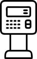Macro shot of a glowing currency exchange machine with copy space vector