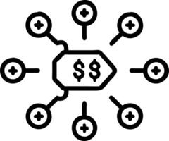 Macro shot of a glowing digital wallet with currency symbols and discount tags vector
